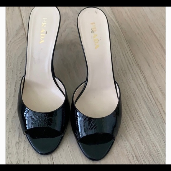 RARE Vintage Prada Kitten Heel Mules - Picture 1 of 6